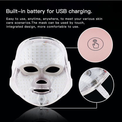 Touch Screen Seven-color Light Mask LED Skin Rejuvenation