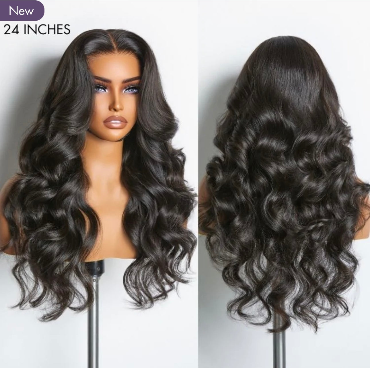 SUPER NATURAL HAIRLINE LOOSE BODY WAVE GLUELESS 5X5 CLOSURE HD LACE WIG